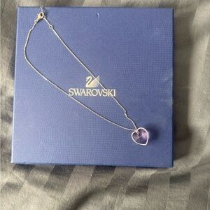 Swarovski Amethyst Heart Pendant Necklace
